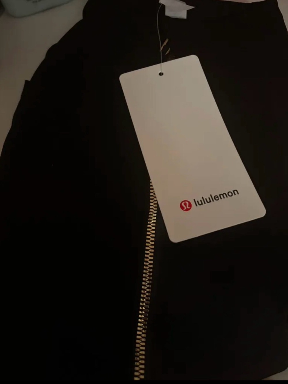 Lululemon Black Jacket with Gold Zipper with matching pants